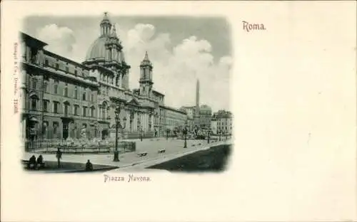 Ak Roma Rom Lazio, Piazza Navona