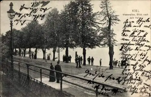 Ak Kiel, Wasserallee, Blick nach dem Hafen