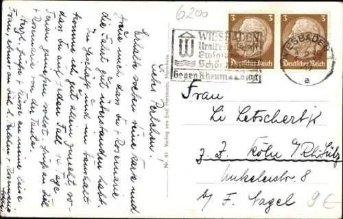 Ak Wiesbaden in Hessen, Opelbad