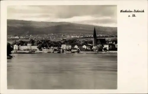 Ak Biebrich am Rhein Wiesbaden, Panorama