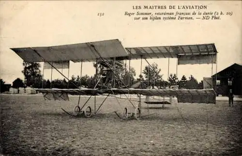 Ak Masters of Aviation, Roger Sommer, Farman-Doppeldeckersystem