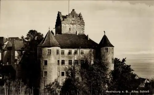 Ak Meersburg am Bodensee, Blick auf das Alte Schloss