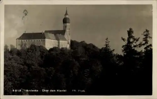 Ak Andechs am Ammersee Oberbayern, Teilansicht des Klosters