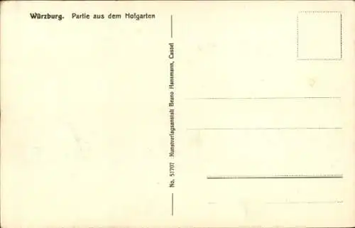 Ak Würzburg am Main Unterfranken, Hofgarten