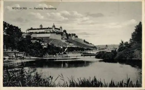 Ak Würzburg am Main Unterfranken, Festung Marienberg