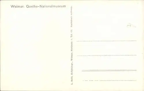 Ak Weimar in Thüringen, Goethe-Nationalmuseum, Treppenaufgang