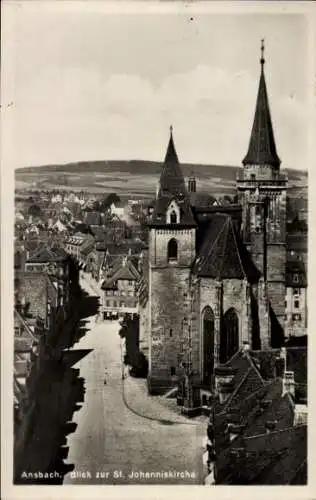 Ak Ansbach in Mittelfranken Bayern, Johanniskirche