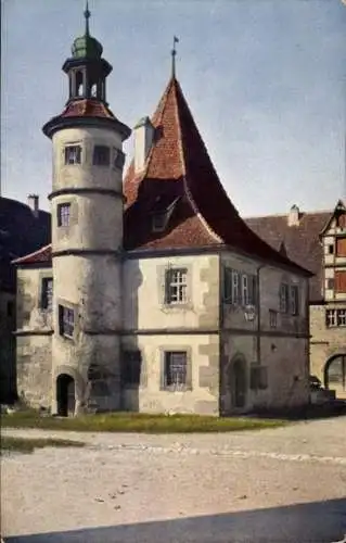 Ak Rothenburg ob der Tauber Mittelfranken, Hegereiter Haus im Spitalhof