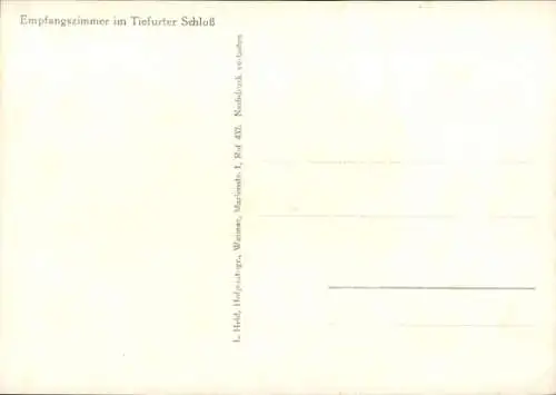 Ak Tiefurt Weimar in Thüringen, Tiefurter Schloss, Empfangszimmer