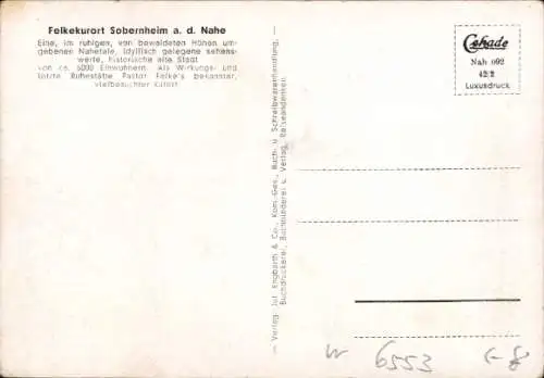 Ak Bad Sobernheim an der Nahe, Felkekurort, Erholungsheim des Vaterländischen Frauenvereins