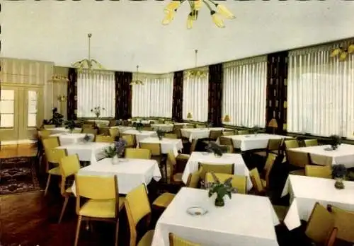 Ak Flammersfeld im Westerwald, Hotel Bergischer Hof, Speiseraum