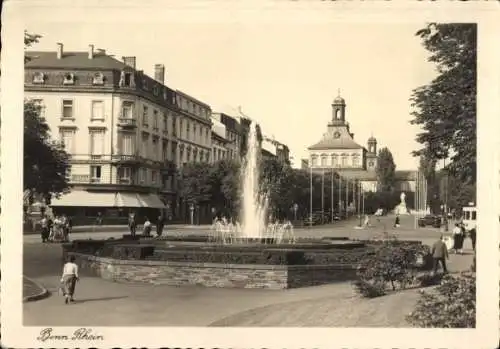 Ak Bonn am Rhein, Kaiserplatz, Springbrunnen, Universität