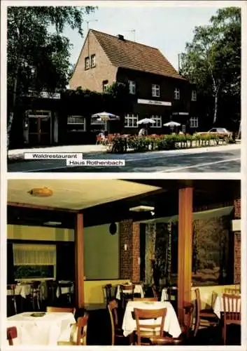 Ak Wassenberg im Kreis Heinsberg, Waldrestaurant Haus Rothenbach, Außenansicht, Speiseraum