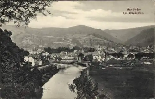 Ak Bad Nassau an der Lahn, Gesamtansicht, Blick vom Berg Nassau