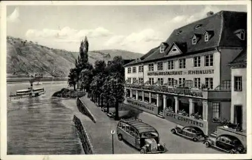 Ak Boppard am Rhein, Hotel Rheinlust, Dampfer