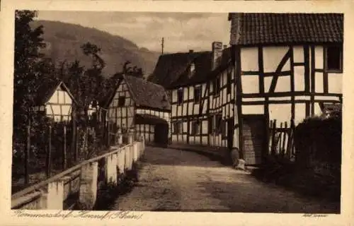 Ak Rommersdorf Bad Honnef am Rhein, Straßenpartie, Fachwerkhäuser