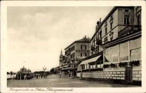 Ak Königswinter am Rhein, Rheinpromenade