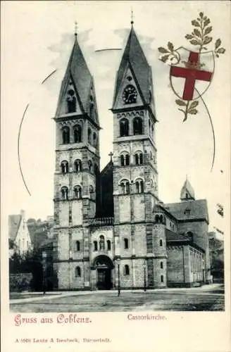 Ak Koblenz am Rhein, Castorkirche, Wappen