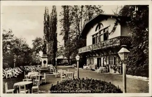 Ak Graz Steiermark, Schweizerhaus am Schlossberg