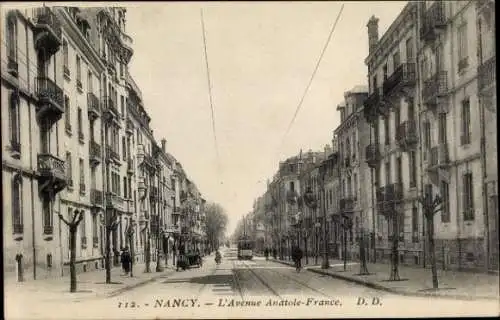 Ak Nancy Meurthe et Moselle, Avenue Anatole-France