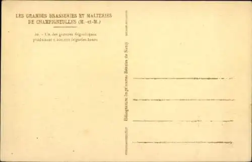 Ak Champigneulles Meurthe et Moselle, Les Grandes Brasseries et Malteries