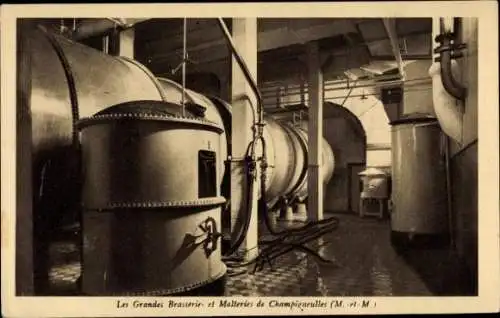 Ak Champigneulles Meurthe et Moselle, Les Grandes Brasseries et Malteries, Keller