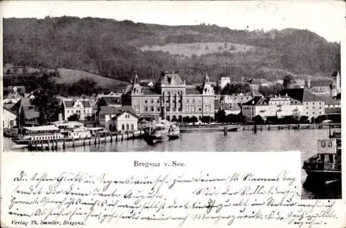 Ak Bregenz am Bodensee Vorarlberg, Teilansicht