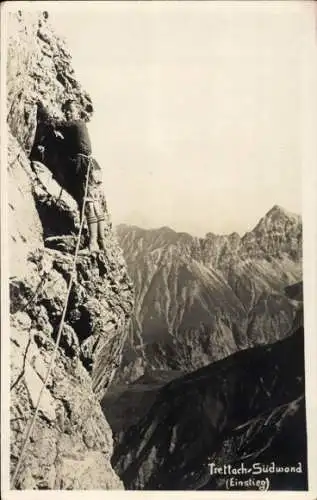 Ak Südwand der Trettachspitze, Bergsteiger