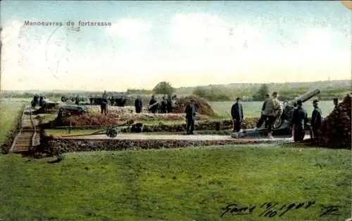 Ak Französische Soldaten im Manöver