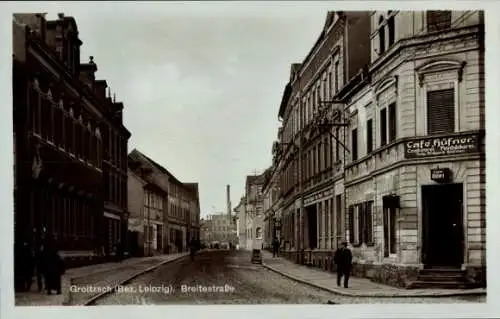 Ak Groitzsch in Sachsen, Breite Straße, Café