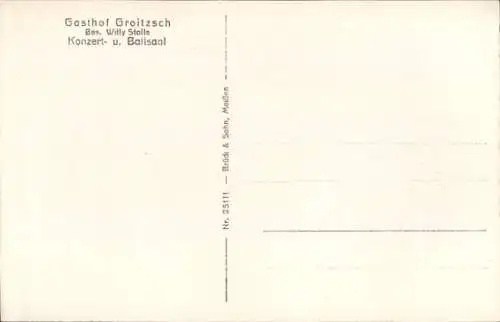 Ak Groitzsch Klipphausen Sachsen, Gasthof Groitzsch