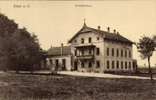 Ak Riesa an der Elbe Sachsen, Schützenhaus