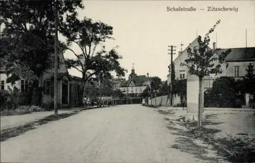 Ak Zitzschewig Radebeul Sachsen, Schulstraße