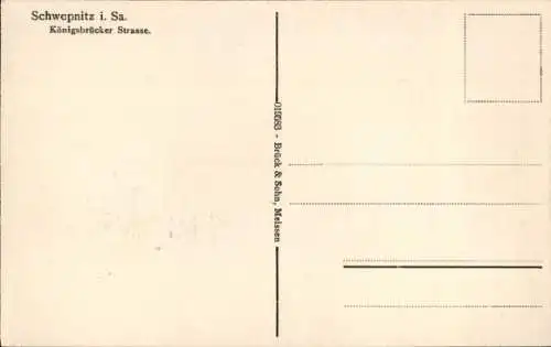 Ak Schwepnitz Sachsen, Königsbrücker Straße, Bäckerei Konditorei Café