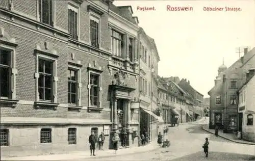 Ak Roßwein in Sachsen, Post, Döbelner Straße