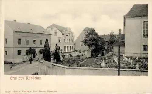 Ak Rüsseina Nossen in Sachsen, Ortspartie