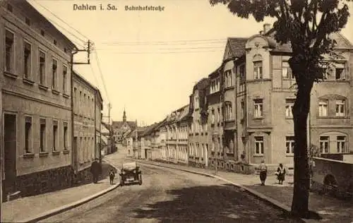 Ak Dahlen in Sachsen, Bahnhofstraße