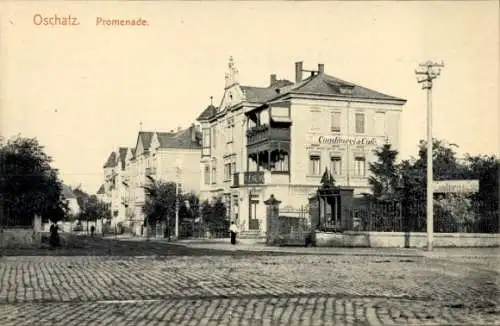 Ak Oschatz in Sachsen, Promenade, Konditorei, Café
