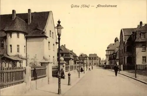 Ak Gröba Riesa an der Elbe Sachsen, Altrockstraße