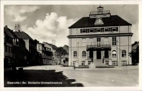 Ak Glashütte Sachsen, Deutsche Uhrmacherschule