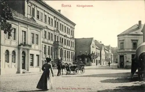 Ak Borna in Sachsen, Königstraße