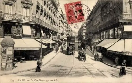 Ak Paris IX, Rue de Maubeuge