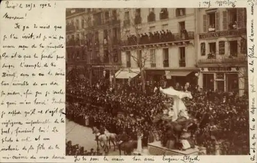 Ak Paris X, Straßenpartie 1902, Zuschauer