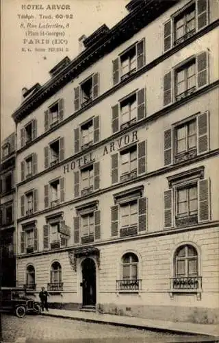Ak Paris IX, Rue Laferrière, Hotel Arvor
