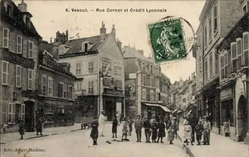 Ak Vesoul Haute Saône, Rue Carnot, Credit Lyonnai