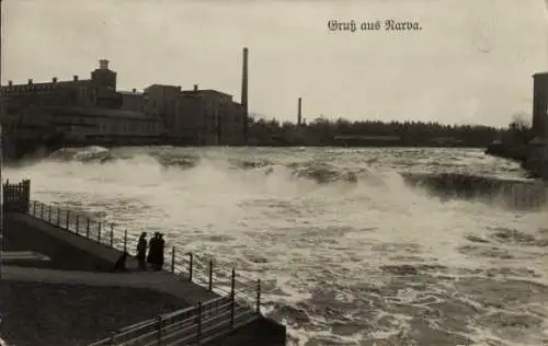 Ak Narva Narwa Estland, Teilansicht