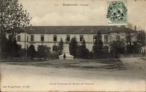 Ak Mirecourt Lorraine Vosges, Ecole Normale, Büste von Pasteur