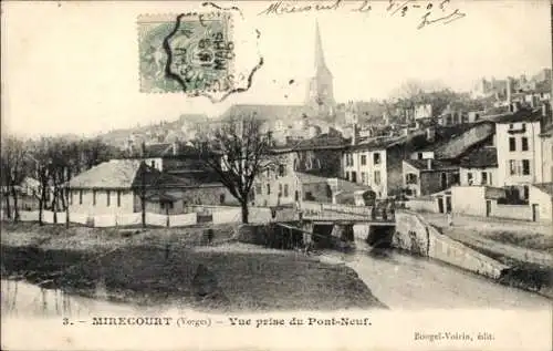 Ak Mirecourt Lorraine Vosges, Blick von Pont-Neuf