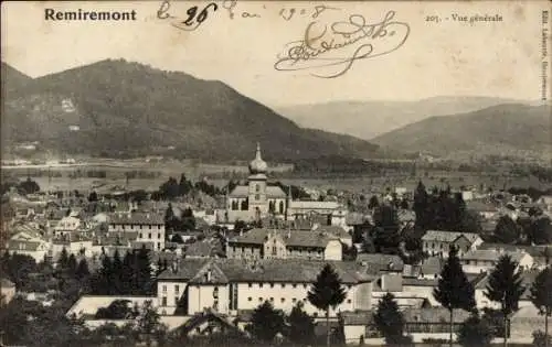 Ak Remiremont Lothringen Vogesen, Panorama