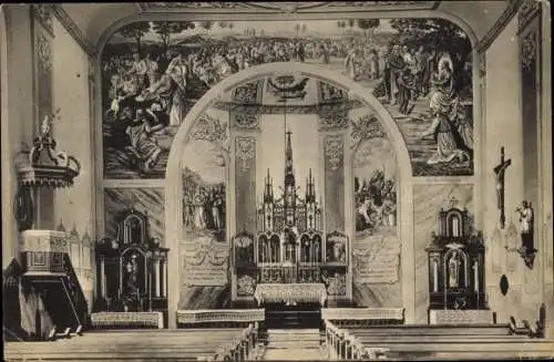 Ak Kell Rheinland Pfalz, Pfarrkirche, Innenansicht